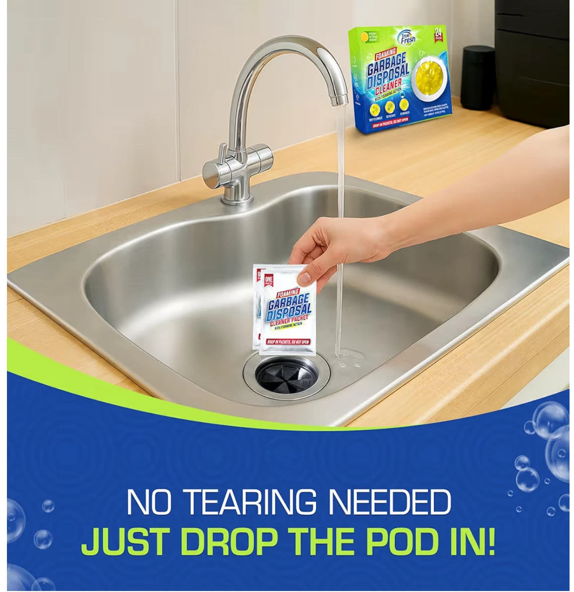 True Fresh Foaming Garbage Disposal Cleaner Tablets - 24 Pack - photo 3