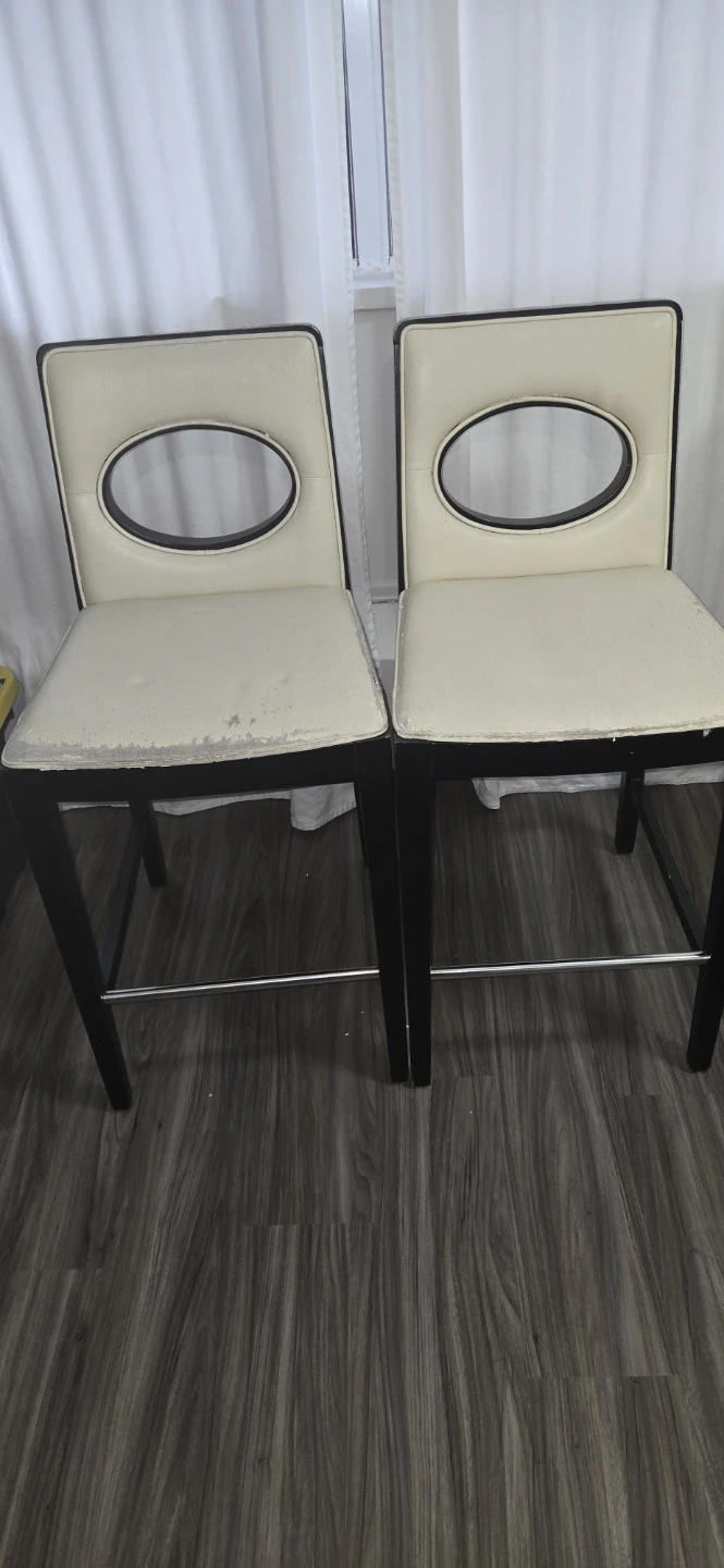 Pair of Cream Counter Stools