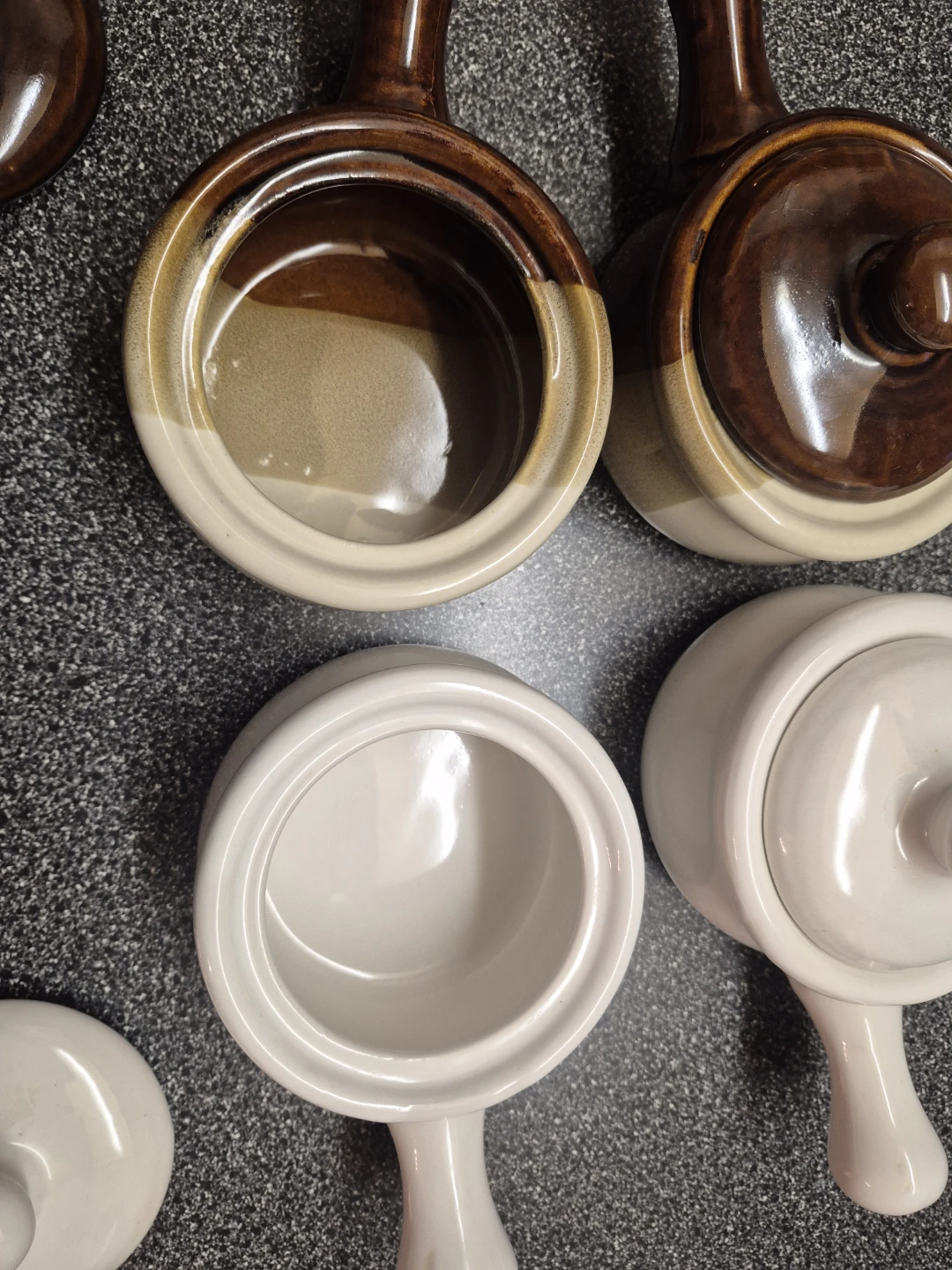 Set of 4 Ceramic Soup Crocks with Handles - photo 2