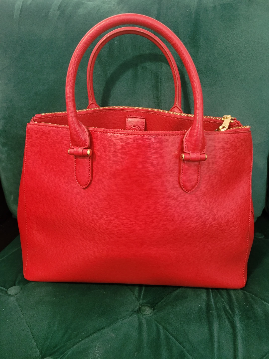 Lauren Ralph Lauren Red Leather Tote Bag - photo 3