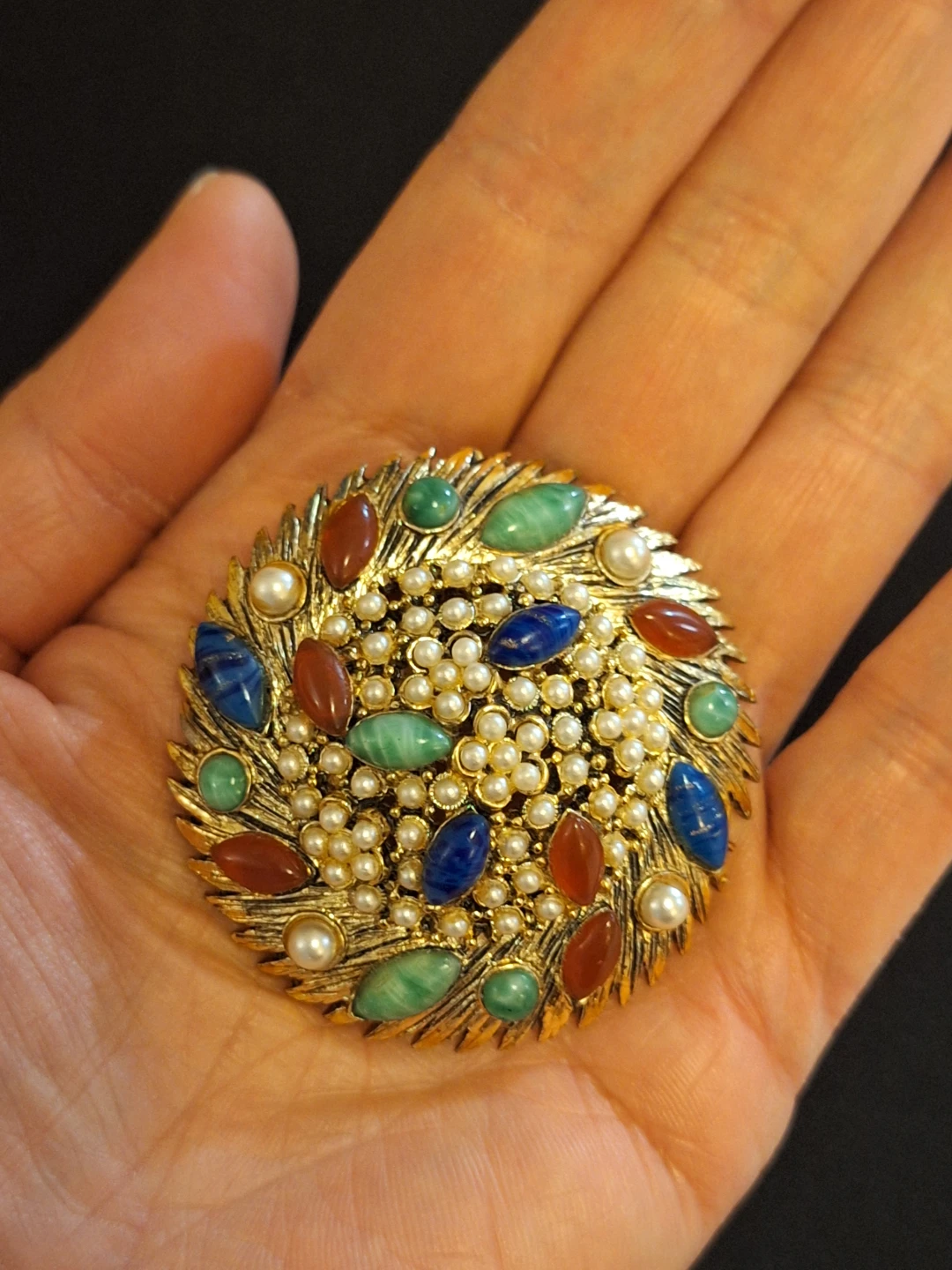 Vintage Brooch with Gem Stones. - photo 2