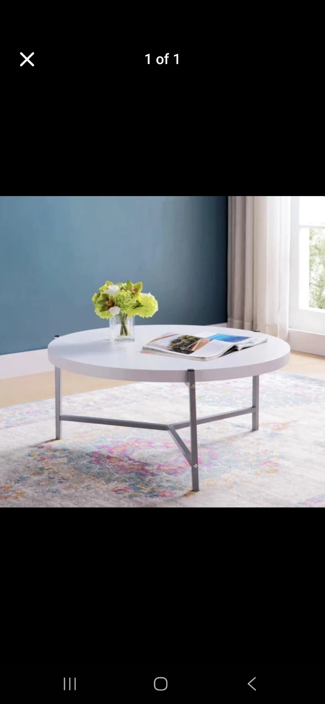 White Round Coffee Table