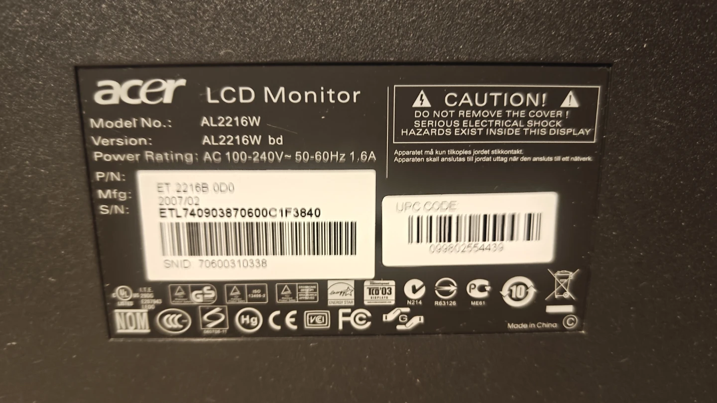 Acer monitor - photo 2