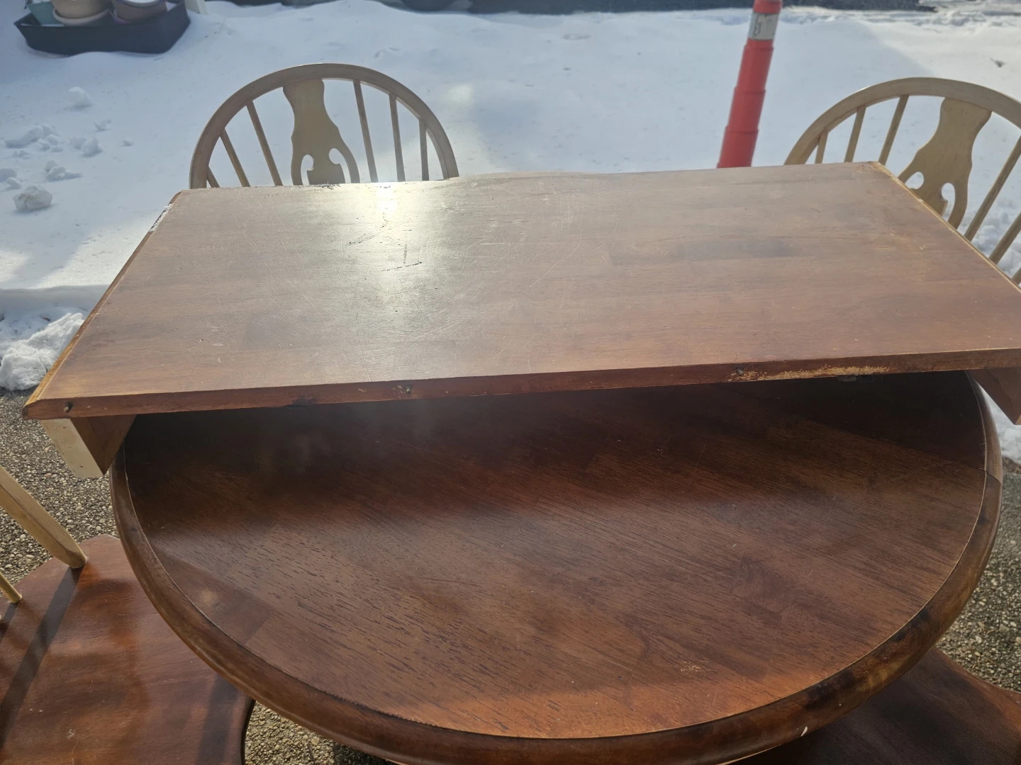 Round Pedestal Dining Table with 4 Chairs - photo 4
