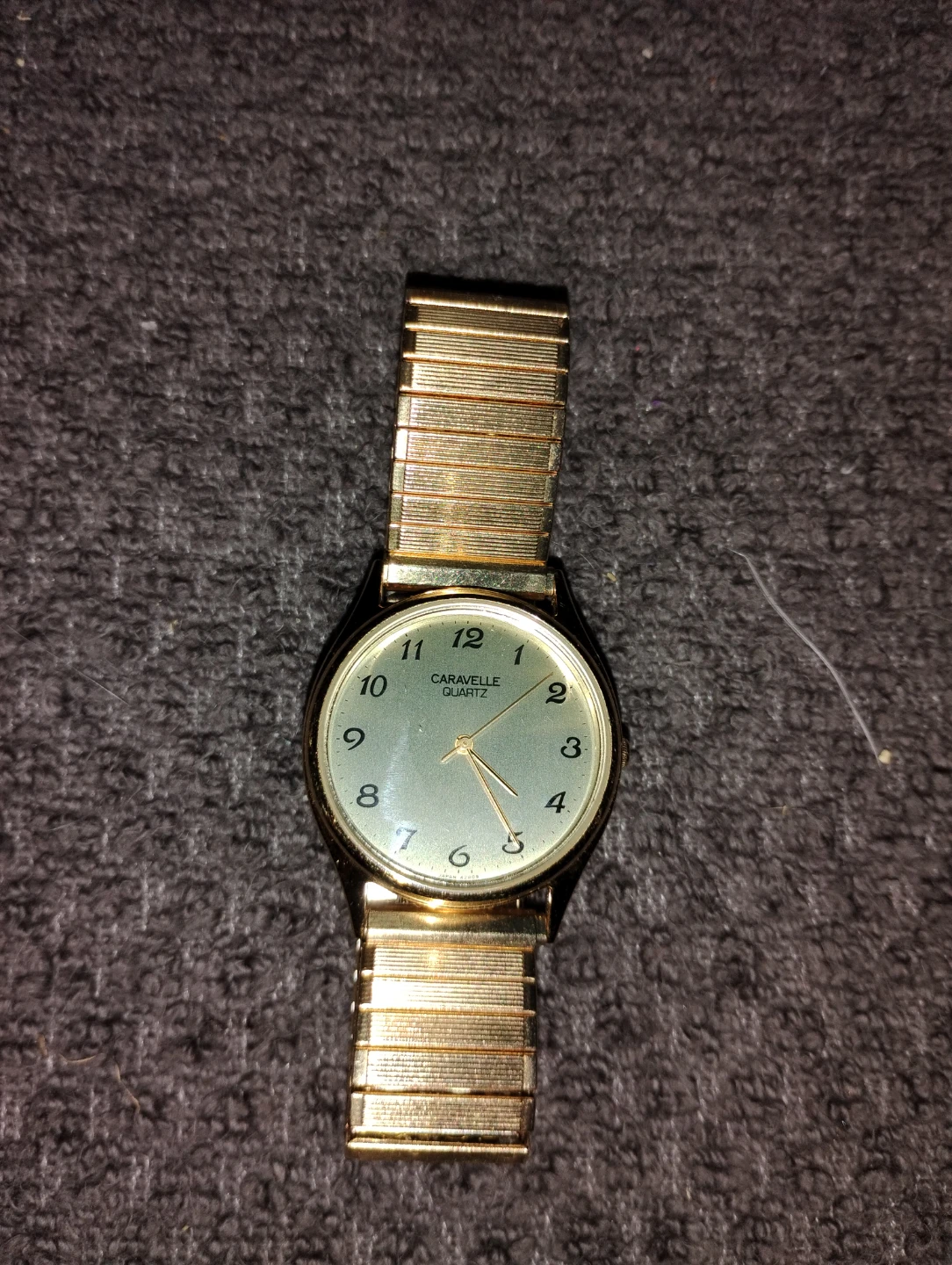 VINTAGE 1980'S CARAVELLE BY BULOVA GOLD TONE WATCH