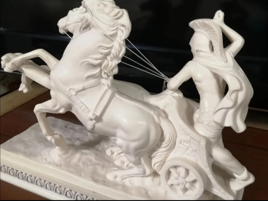 Beautiful Epic Roman Empire Chariot Art Sculpture by A. Santini - photo 3