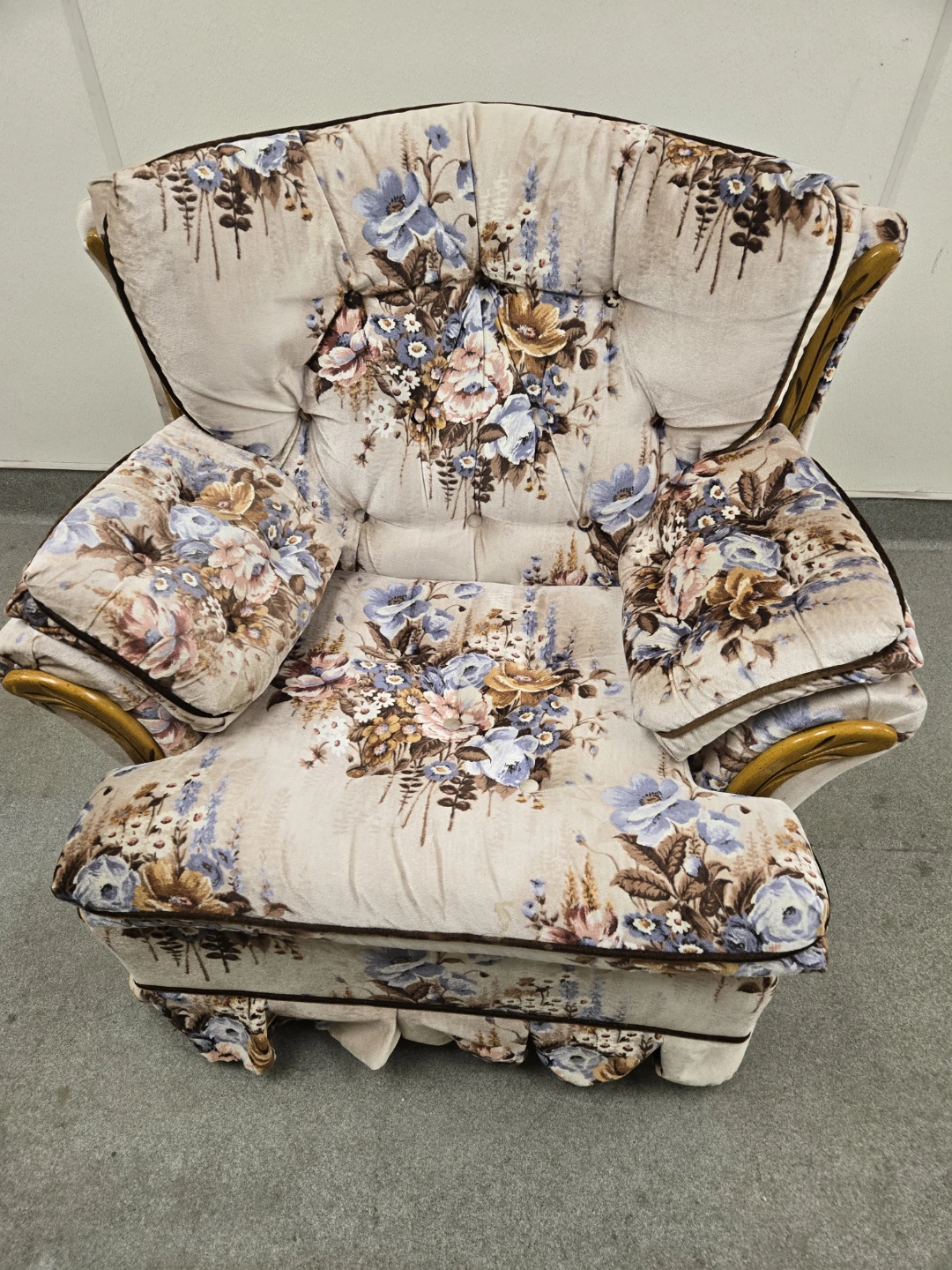 Floral Armchair,  swivels