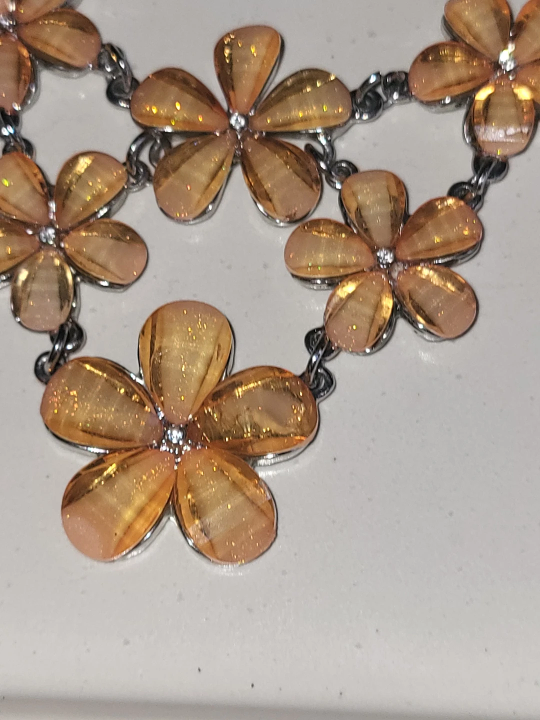Vintage Flower Necklace and Earring Set - photo 3