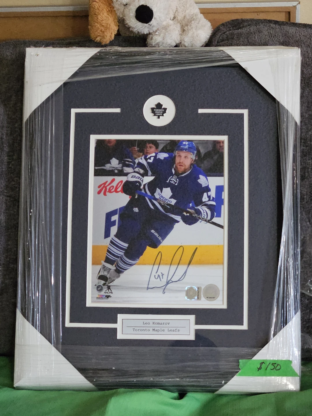 Signed Leo Komarov Toronto Maple Leafs Framed Photo