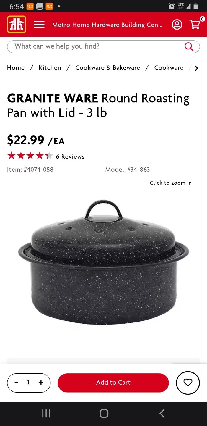 Granite Ware Round Roasting Pan with Lid brand new never used - photo 2