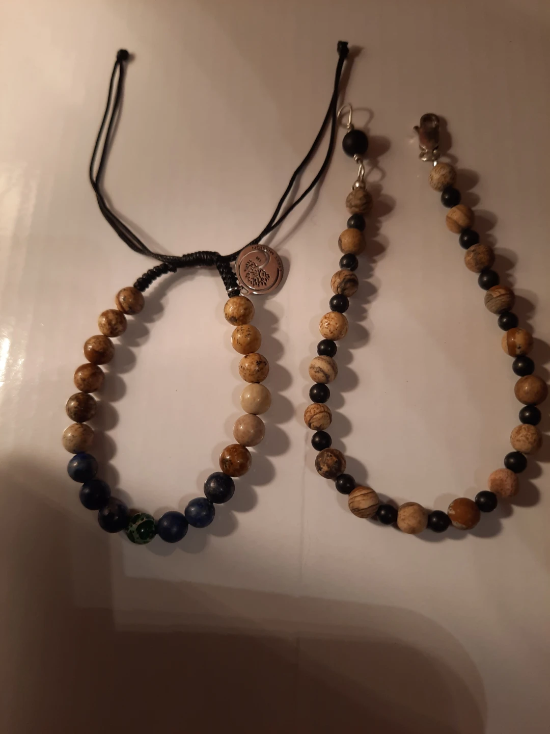 Handmade Beaded Bracelets 925 - Jasper & Lapis Lazuli