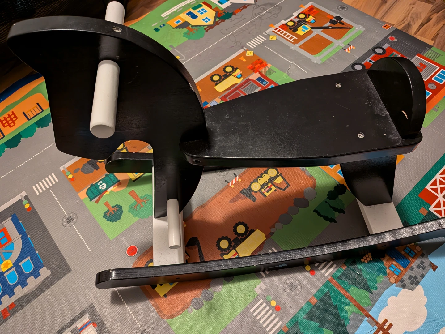 Black Wooden Rocking Horse Toy