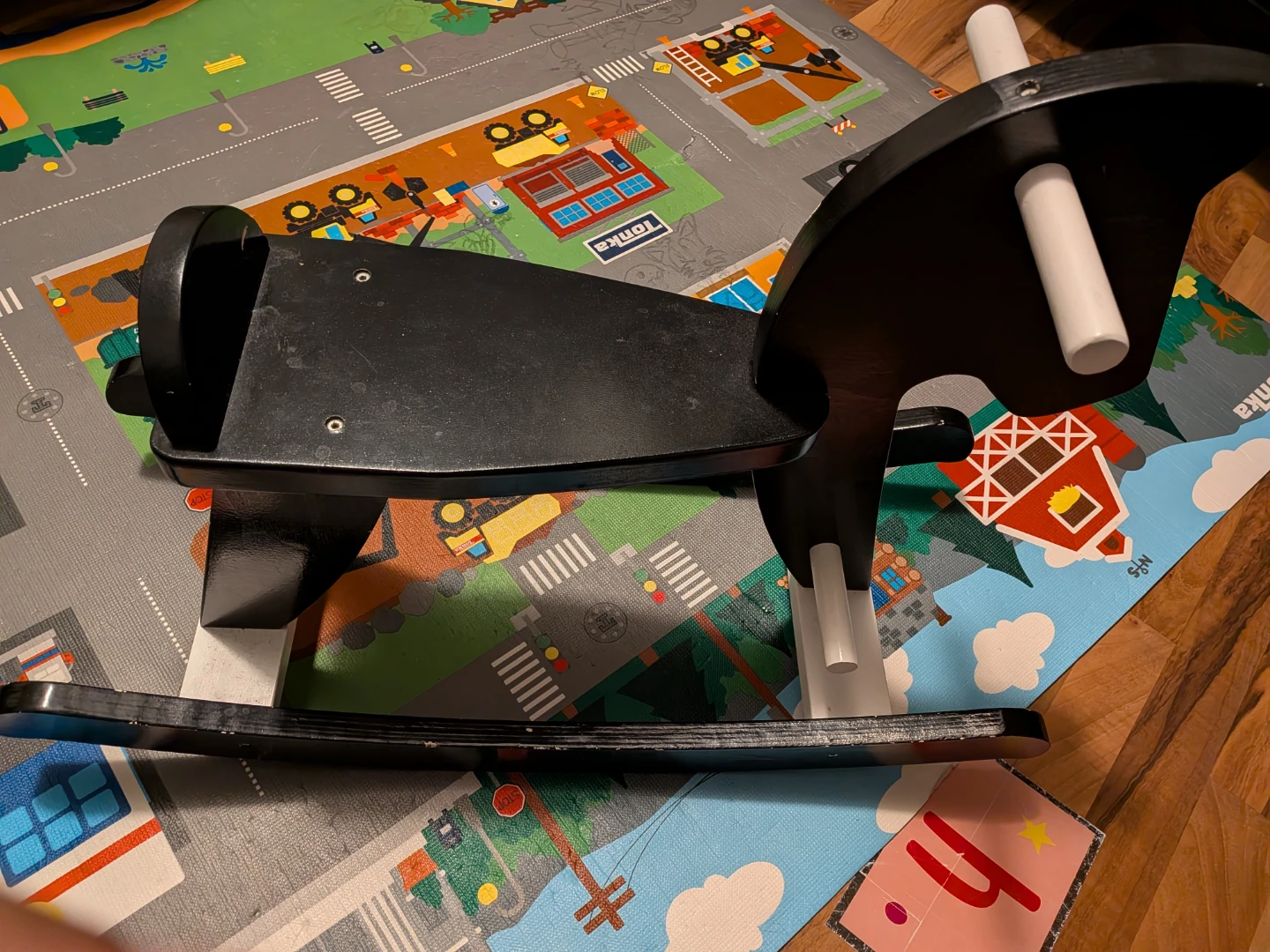 Black Wooden Rocking Horse Toy - photo 2