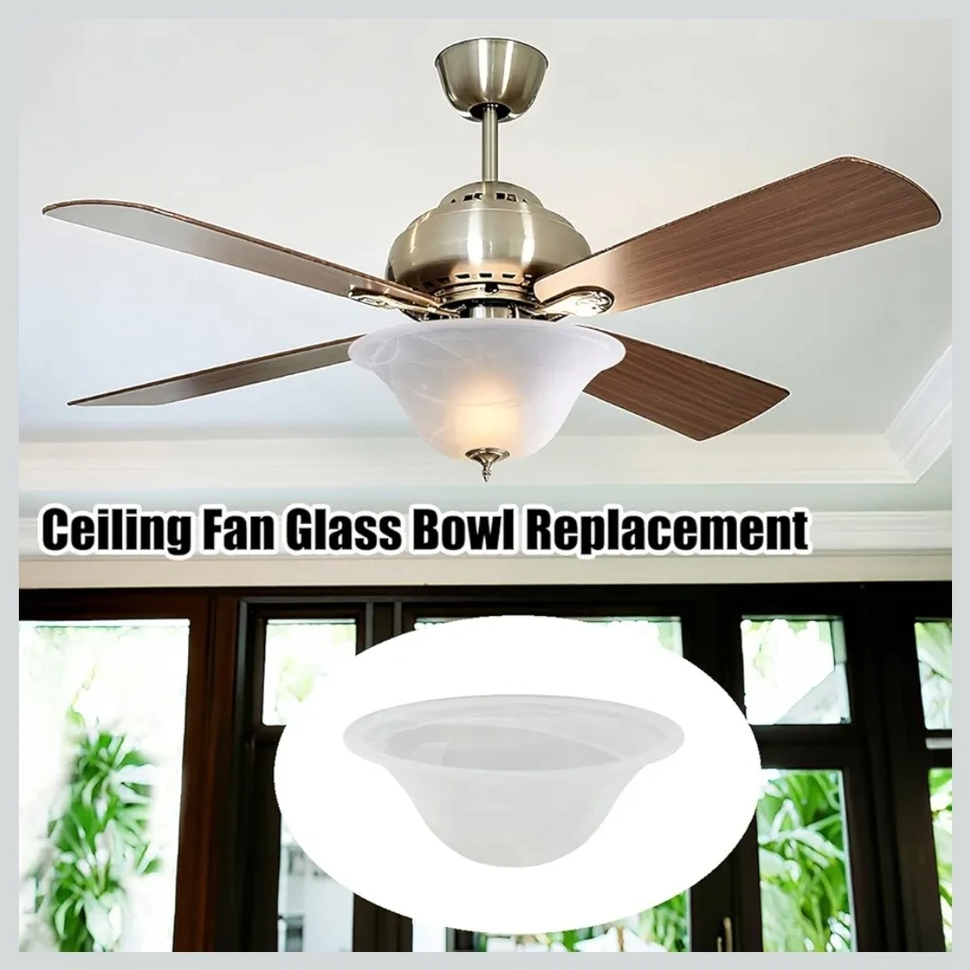 Glass Lamp Shade Replacement 12" D x 4.75" H - photo 5
