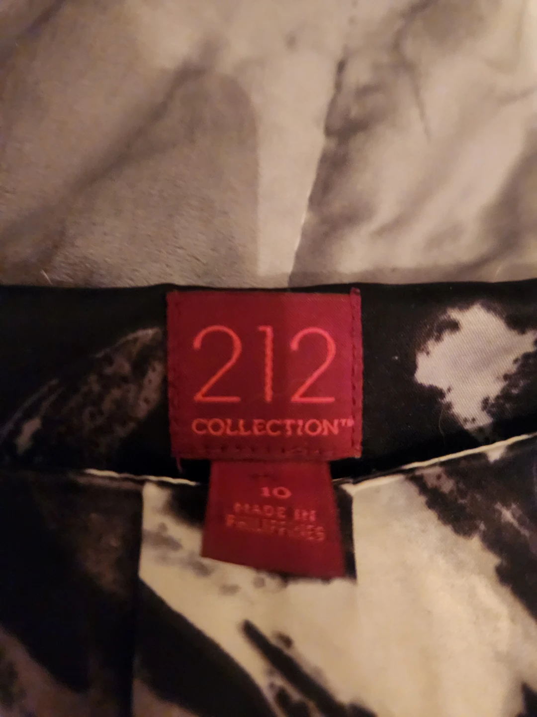 212 Collection Women's Black & White Print Dress Size 10 - photo 2