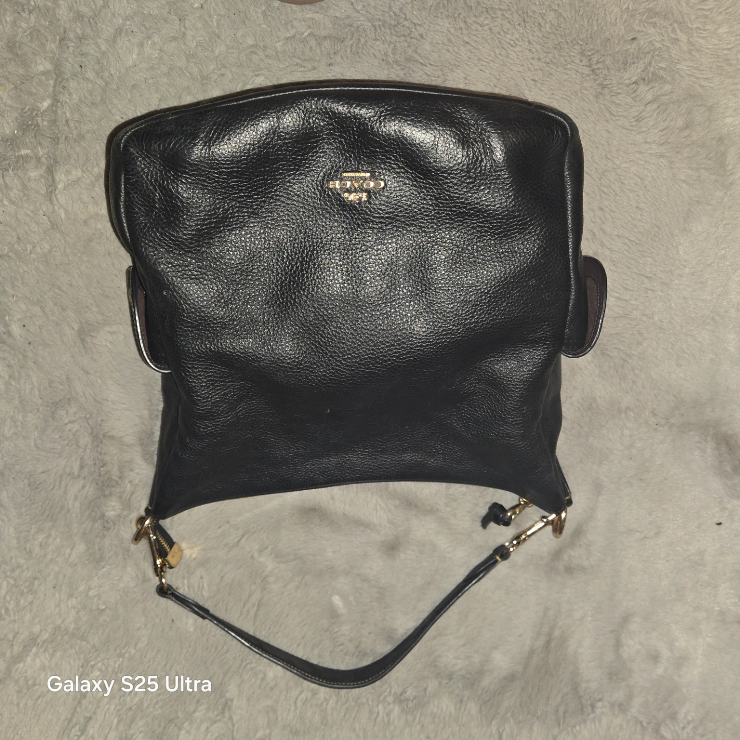 Coach Black Leather Shoulder Bag