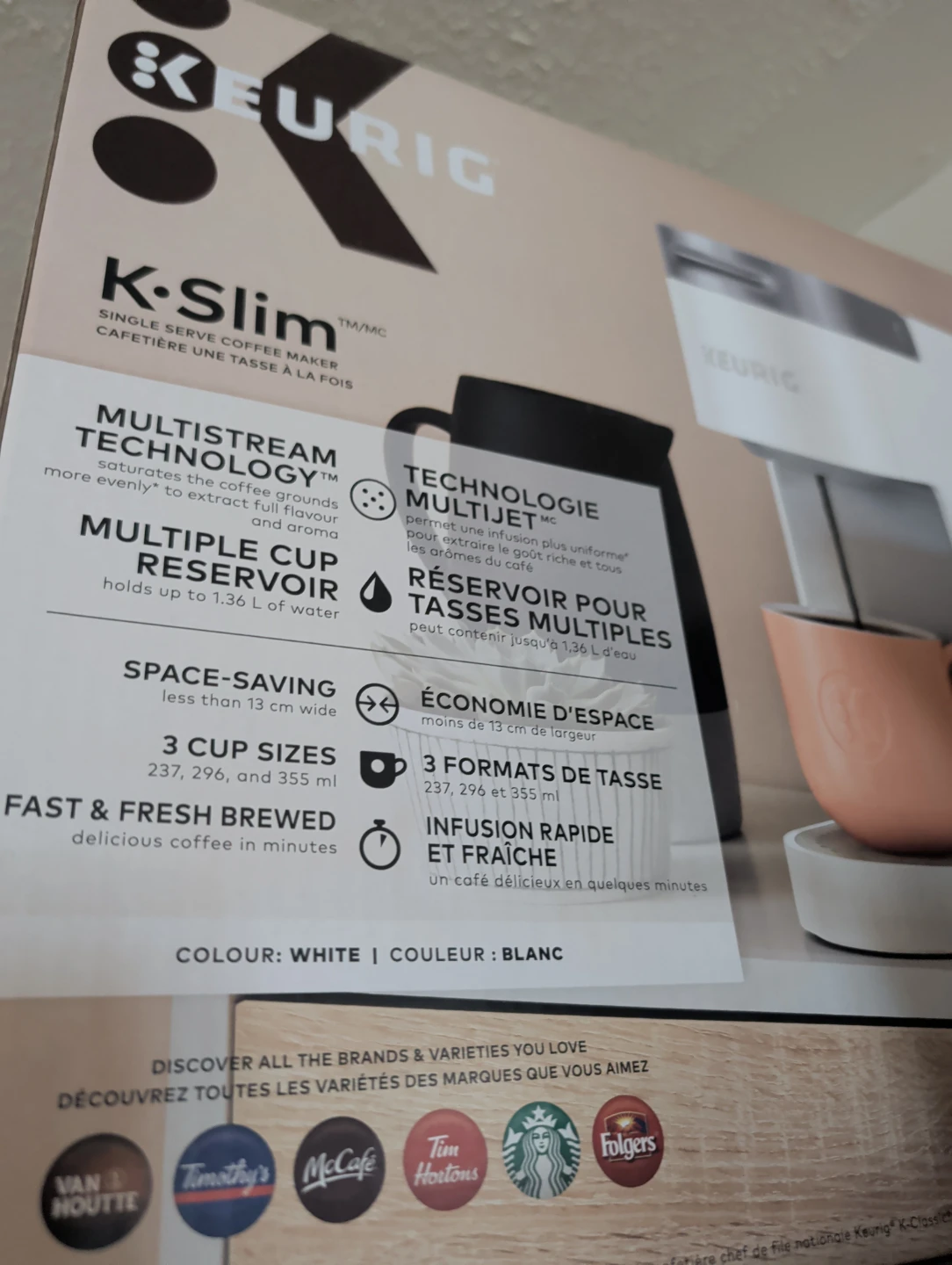 Keurig K-Slim Single Serve Coffee Maker - White