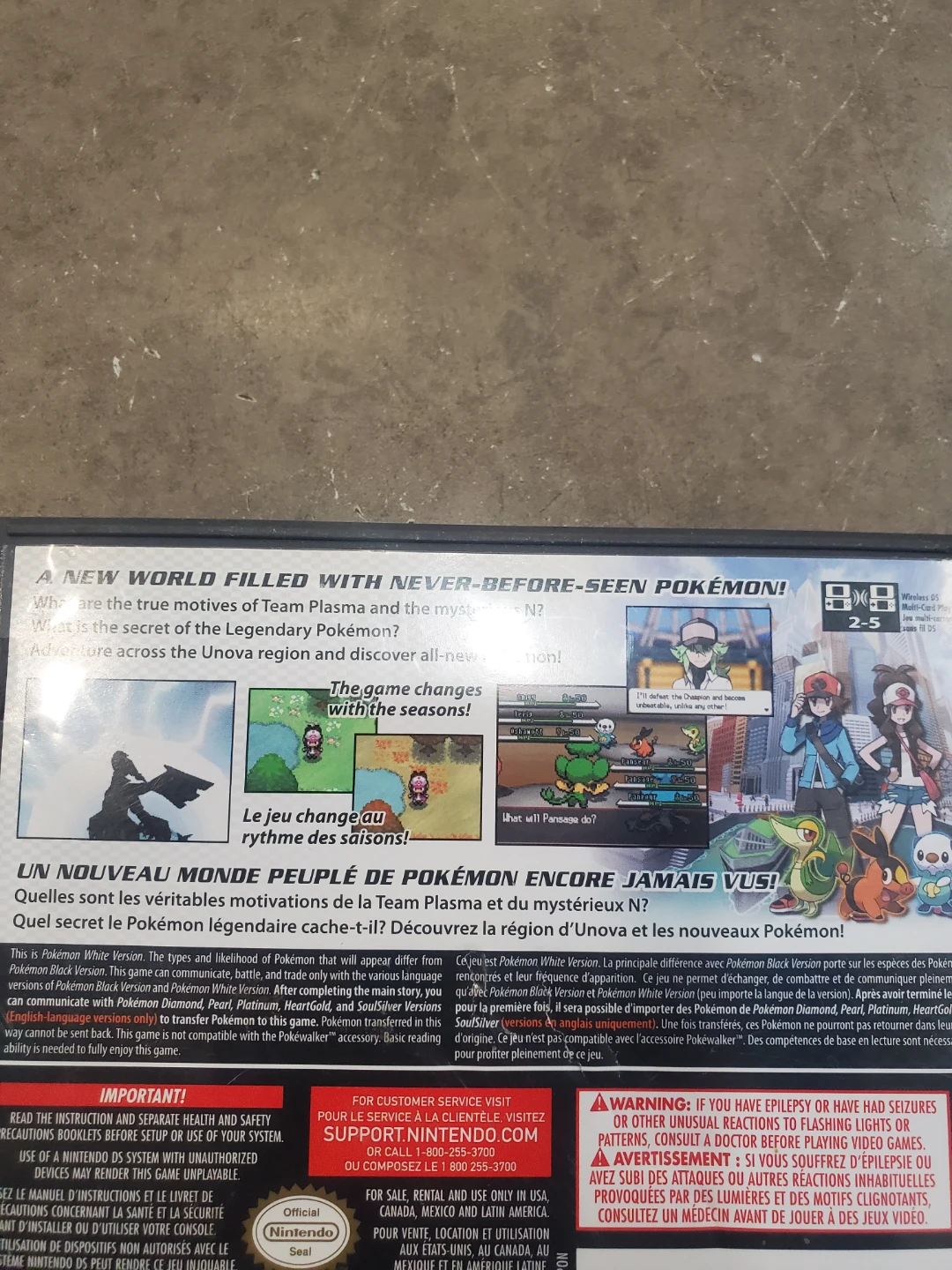 Nintendo DS Pokémon White Version Game - photo 2