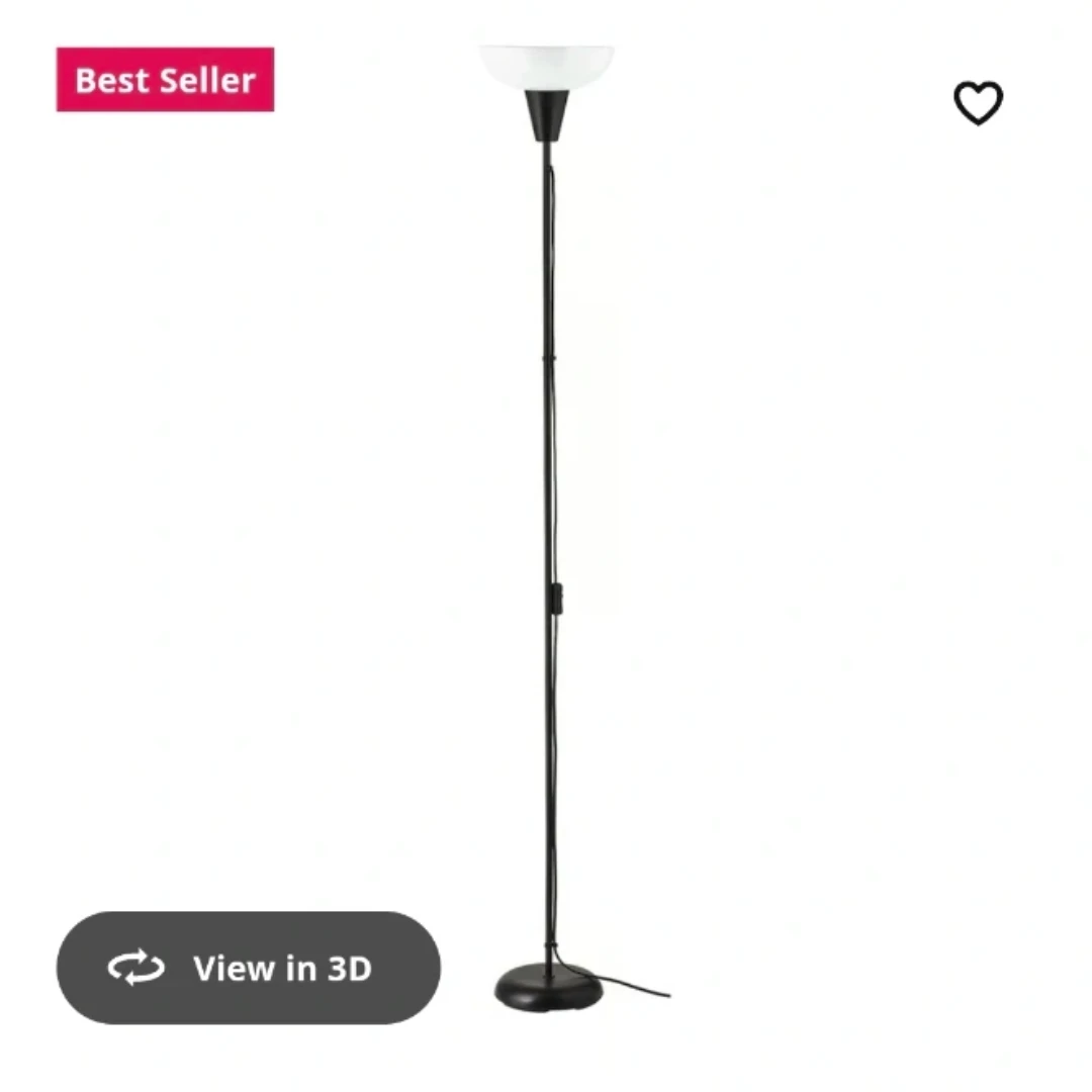 IKEA TÅGARP Floor Uplighter, Black/White - photo 2