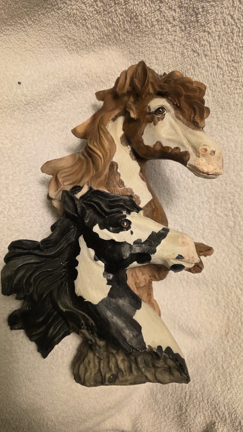 10.5" H Resin Horse Head Busts Decor