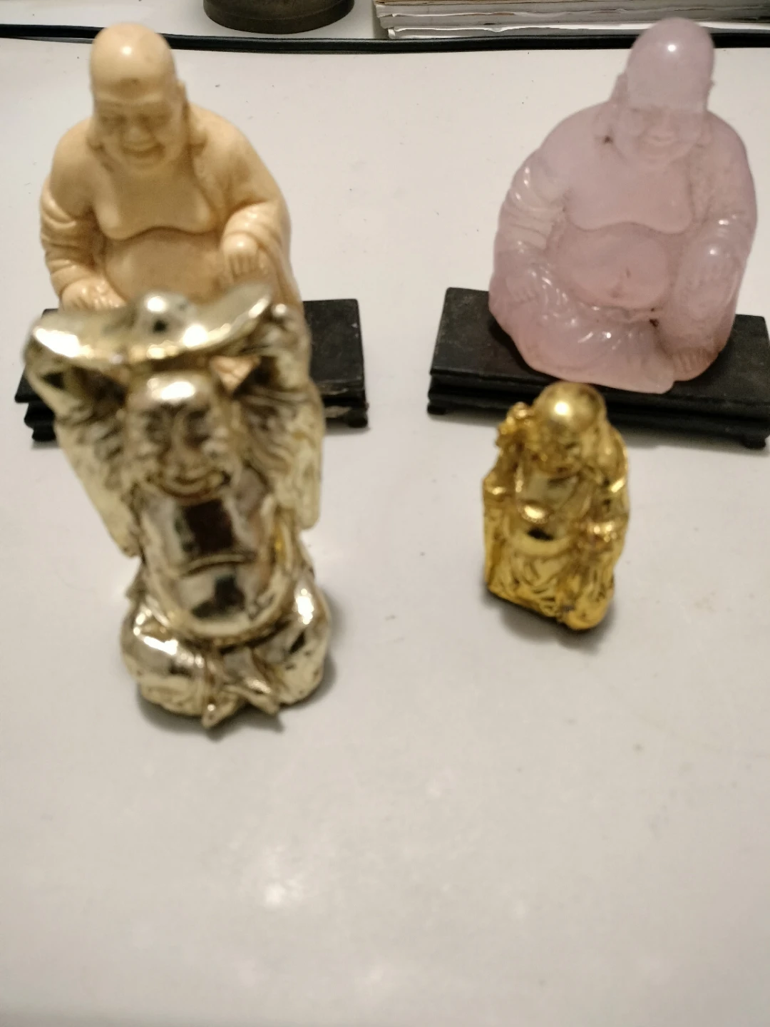 Lot of 4 Laughing Buddha Figurines