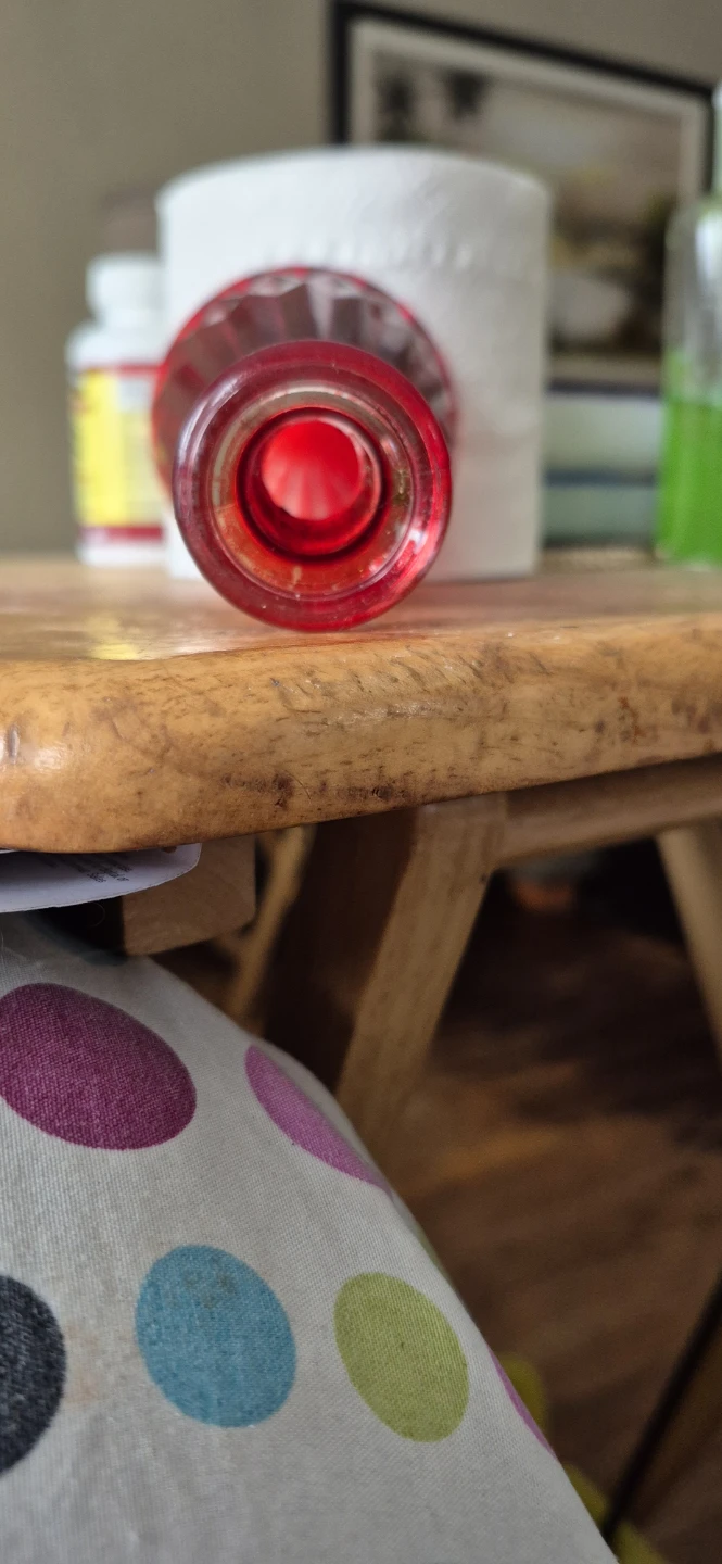 Red Glass Decorative Bottle - photo 3