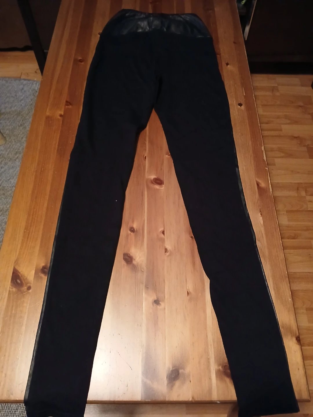 Black Faux Leather Pants - Size Medium - photo 2