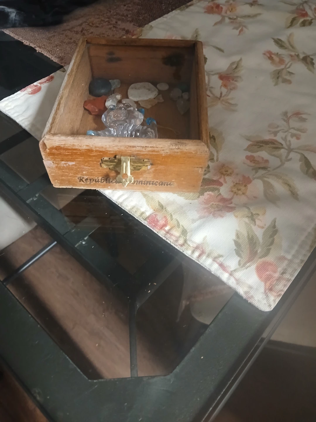 Wooden Trinket Box with plastic Cat Figurine - photo 2
