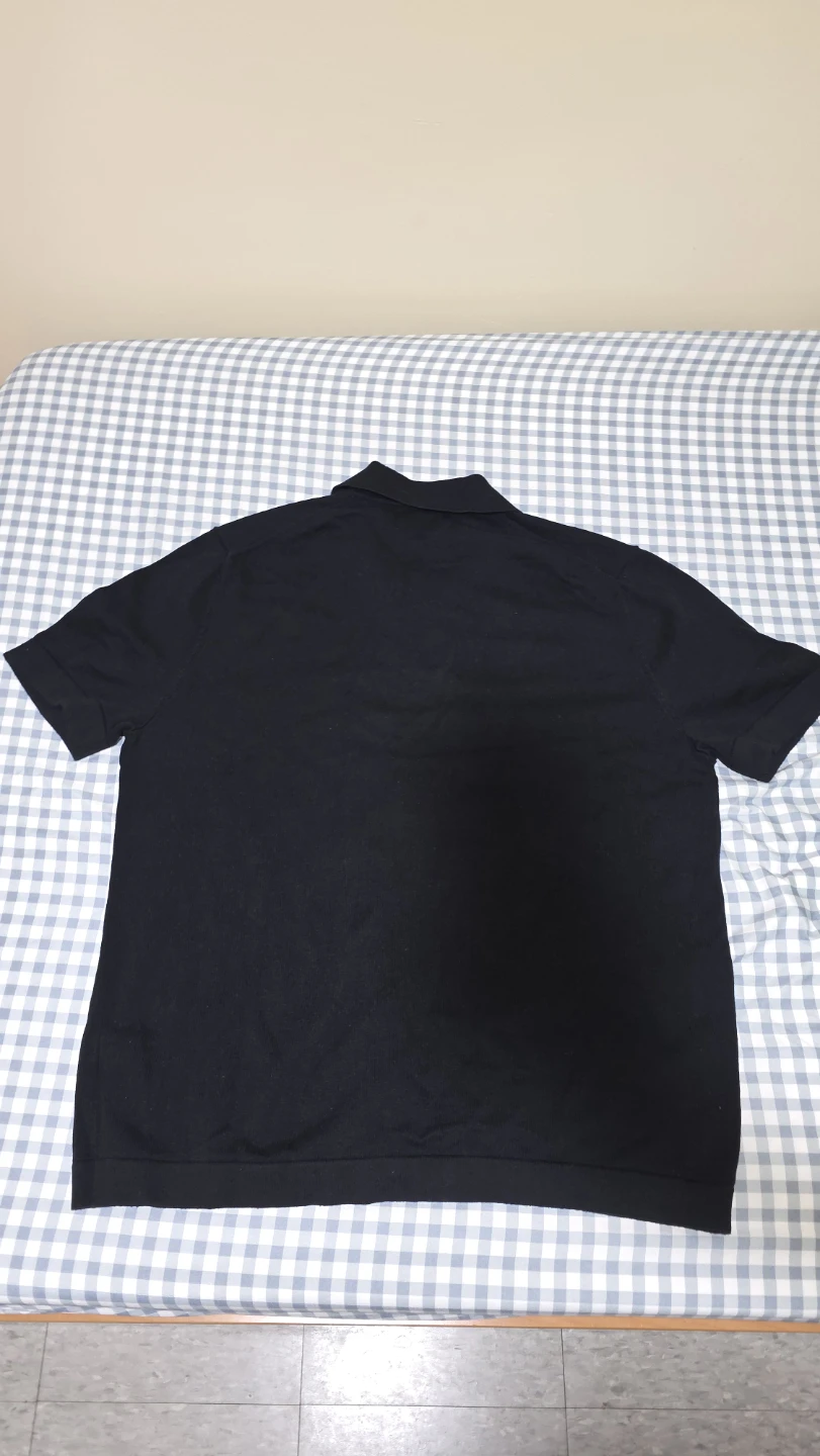 Black Short-Sleeve Shirt with Floral Embroidery - photo 2