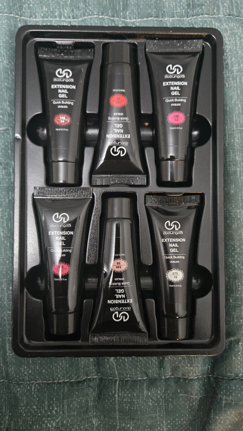 Peace Color Extension Gel Nail Kit with UV Lamp and Tips - photo 4