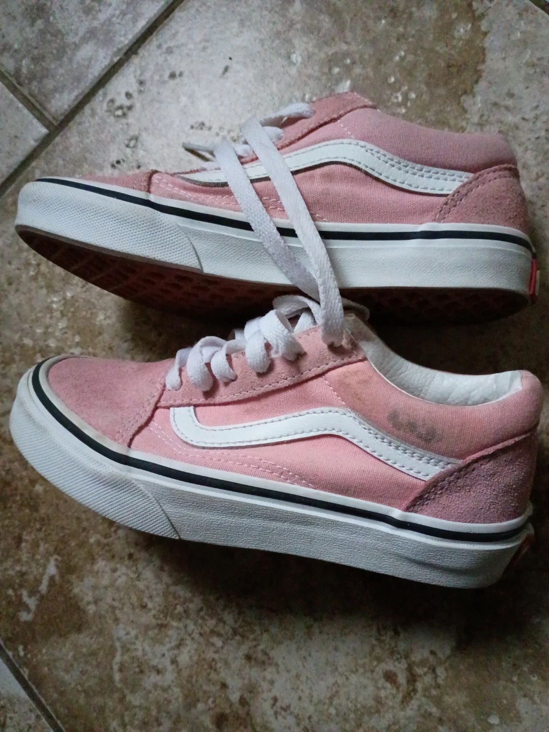 Vans Old Skool Pink Suede Canvas Youth Shoes Size 1Y - photo 5