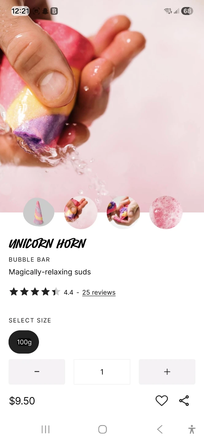 Unicorn Horn Bubble Bar 100g