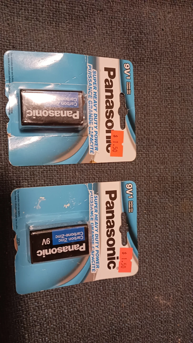 Panasonic 9V Carbon Zinc Batteries  x 2