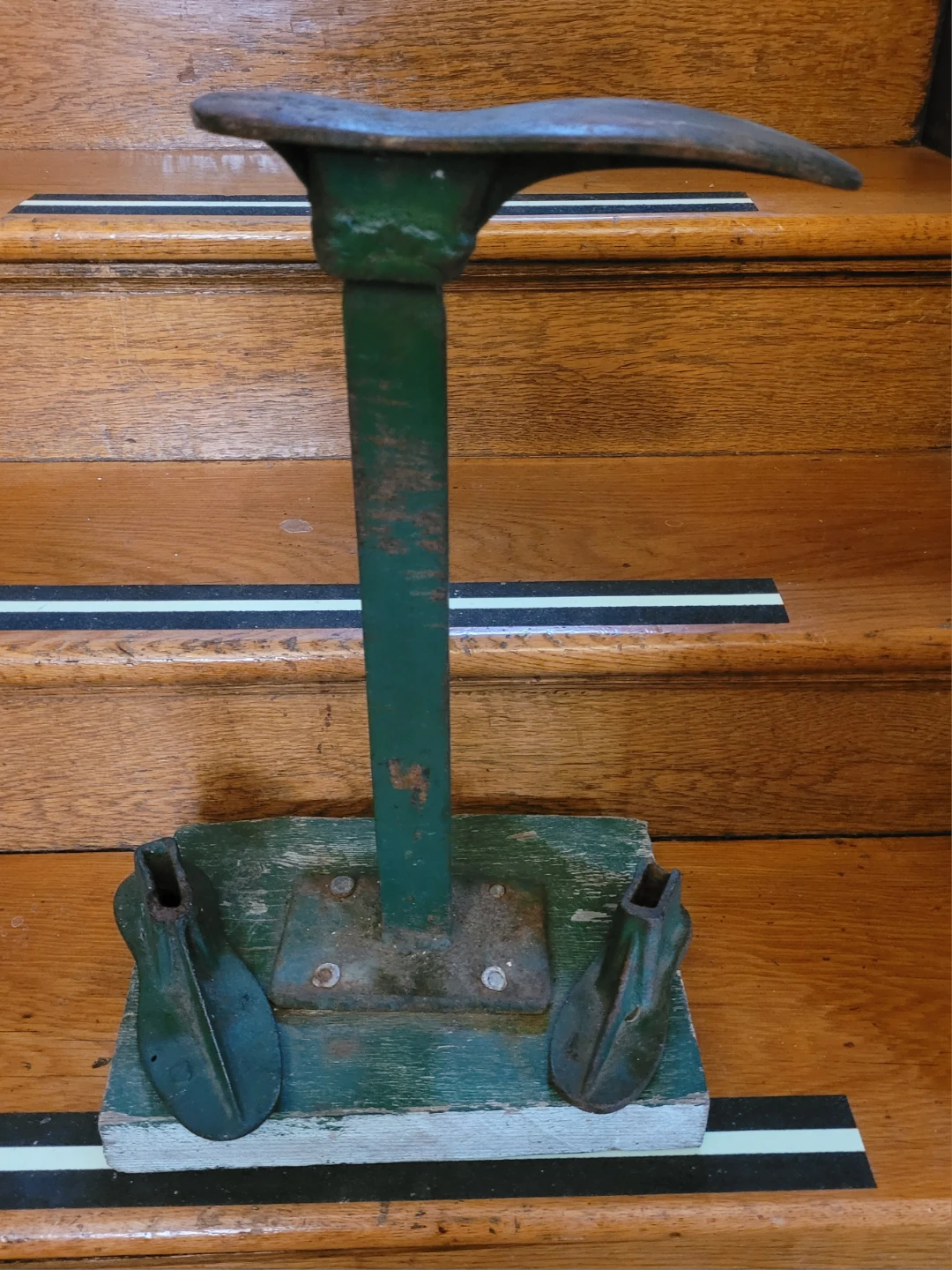 Vintage Cast Iron Shoe Lasts and Stand