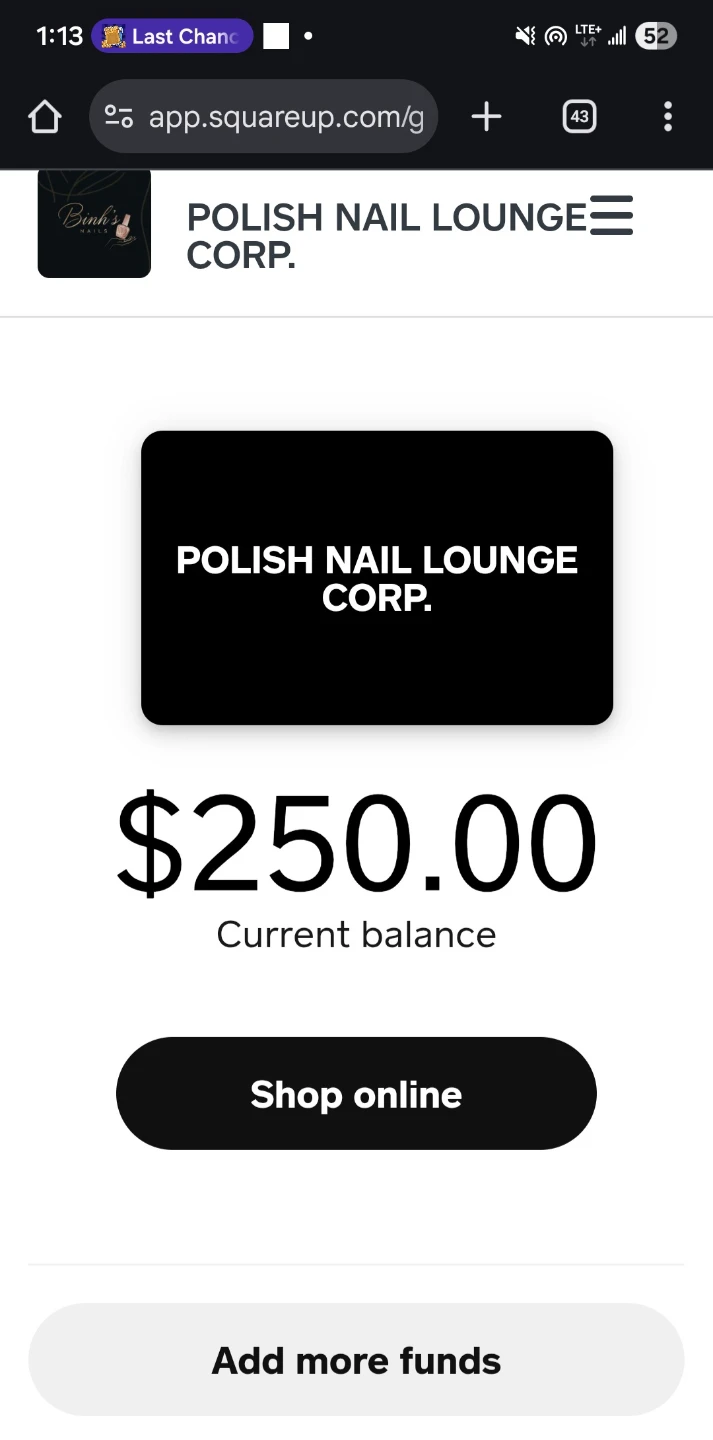 Binh's Nails Gift Card - photo 3