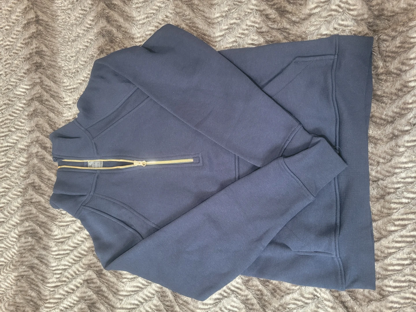 Navy 1/4 Zip Pullover Sweatshirt - photo 2