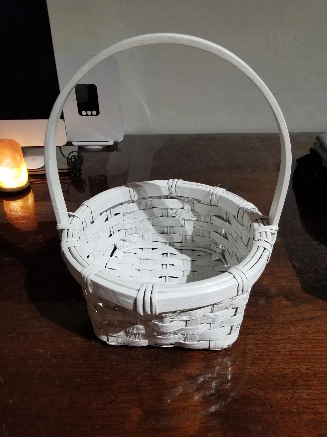 White Woven Basket with Handle by Williams and Sonoma