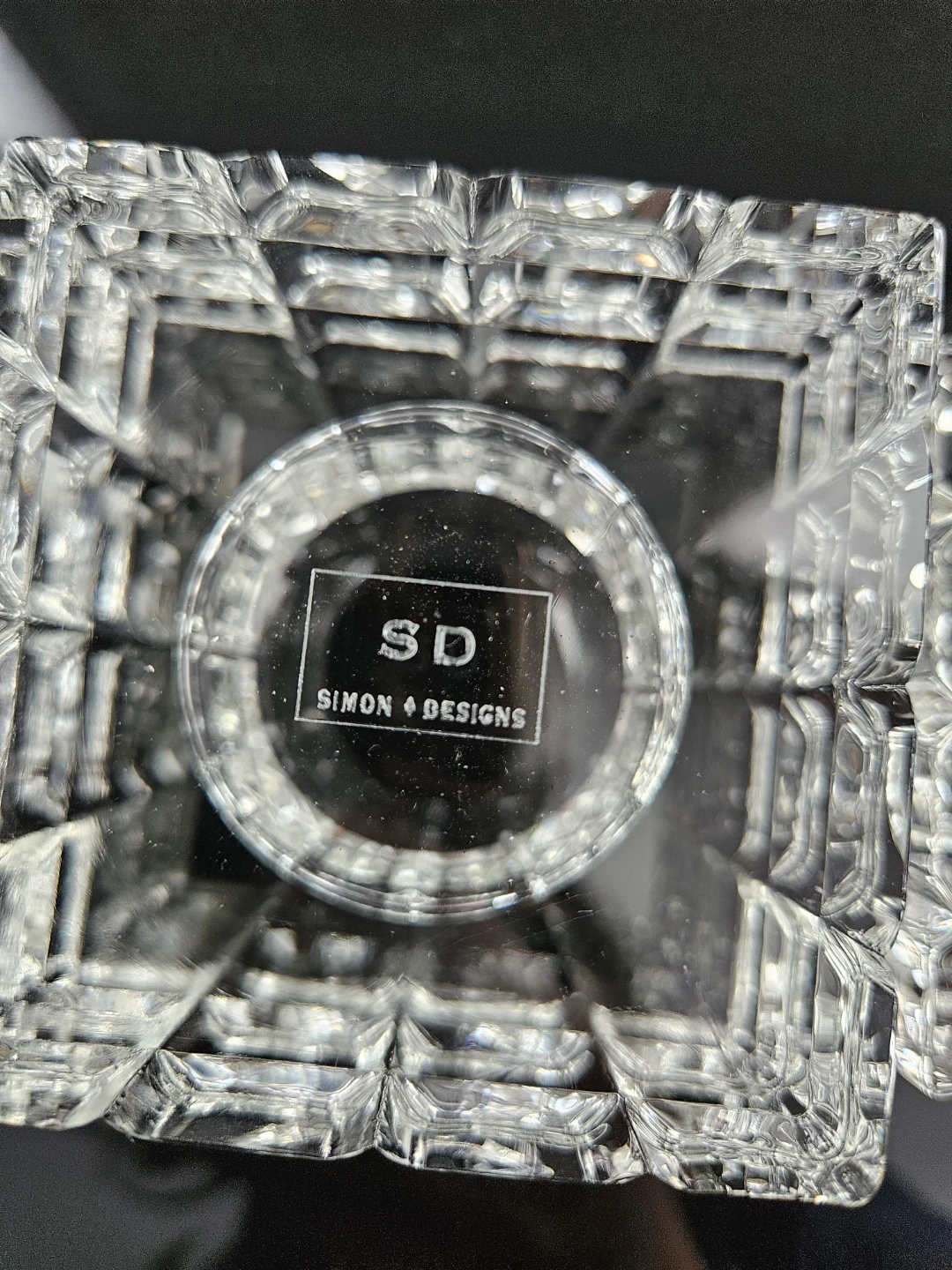 2 Square Crystal Votive Candle Holders - photo 3