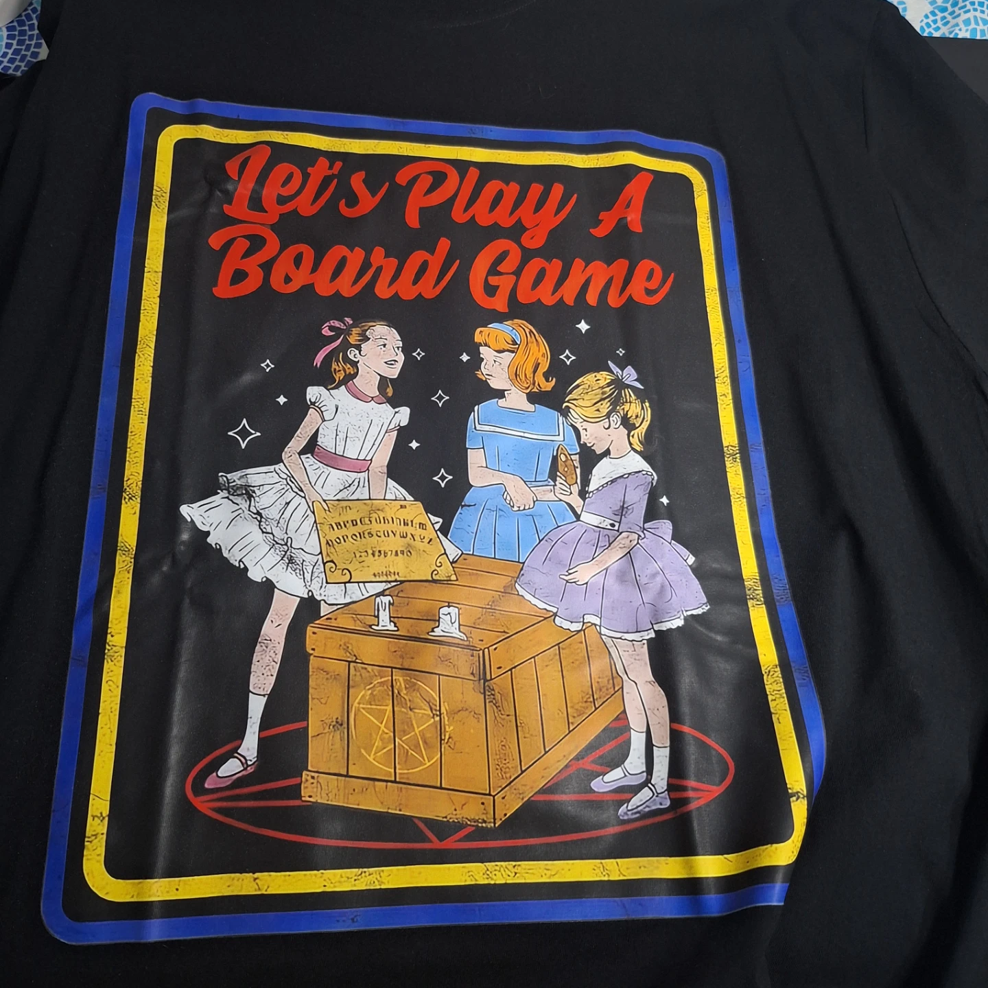 Black 3XL 100% Cotton T-Shirt with "Let's Play A Board Game" - photo 2