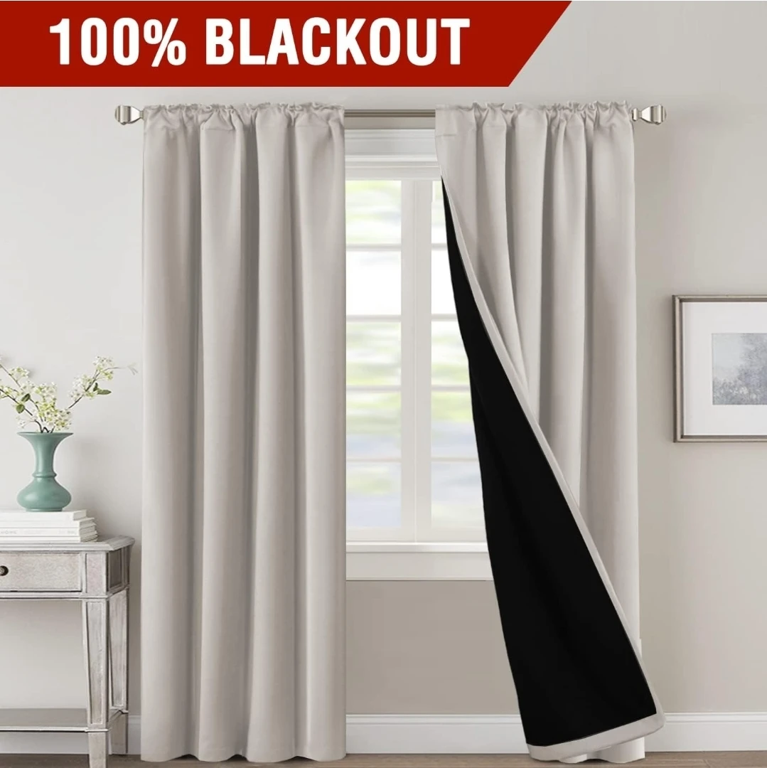 100% Blackout Curtains - 2 Panels, 42" x 84" each - photo 4