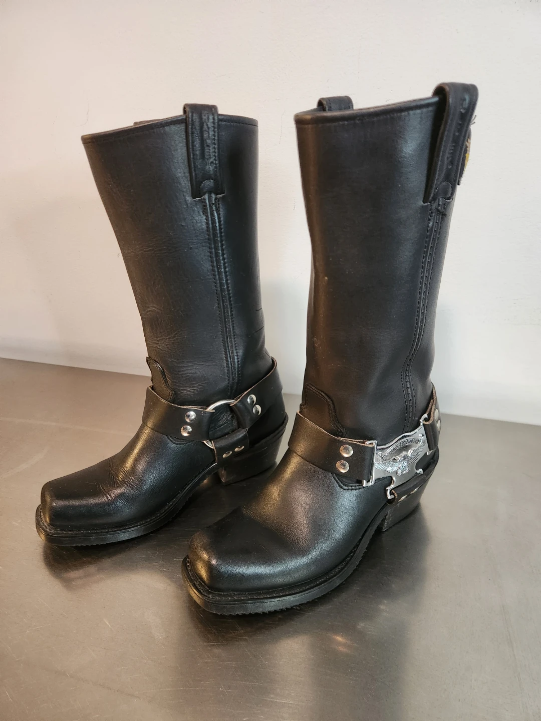 Harley-Davidson Black Leather Boots Size 6