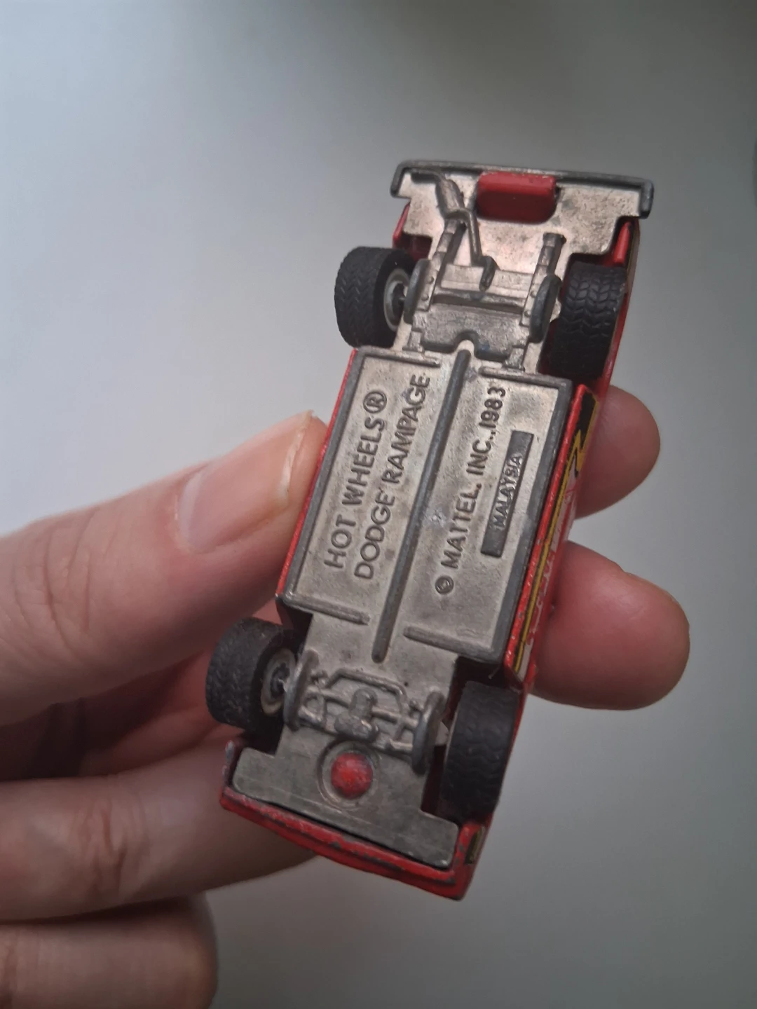 1983 Hot Wheels Red Dodge Rampage Real Riders Diecast Truck - photo 4