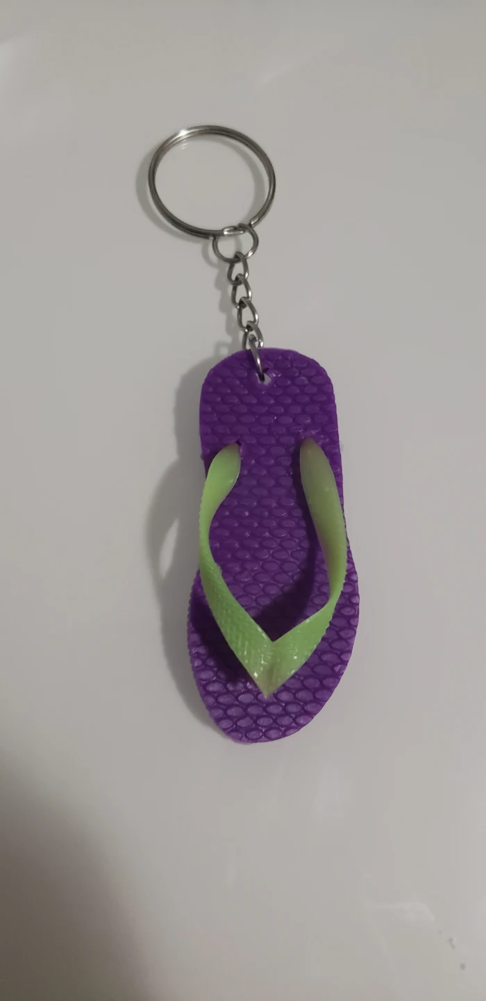 Purple Flip Flop Keychain