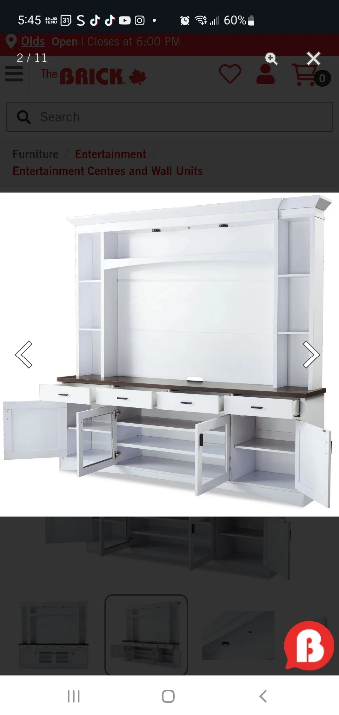 Emry 87.5" 3-Piece Wall Unit Entertainment Centre - White - photo 4