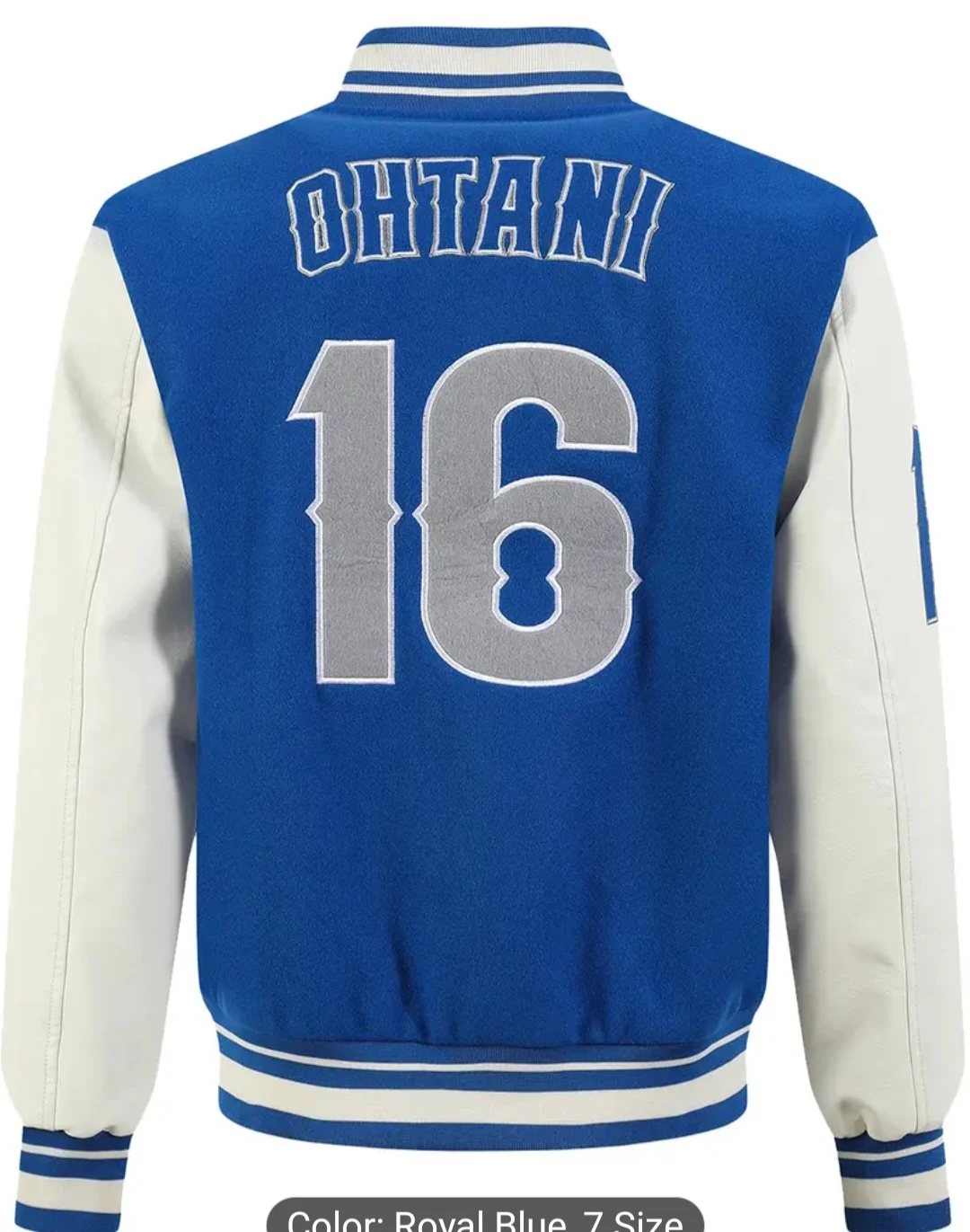 Ohtani Japan Baseball Varsity Jacket Royal Blue 🏆 - photo 2