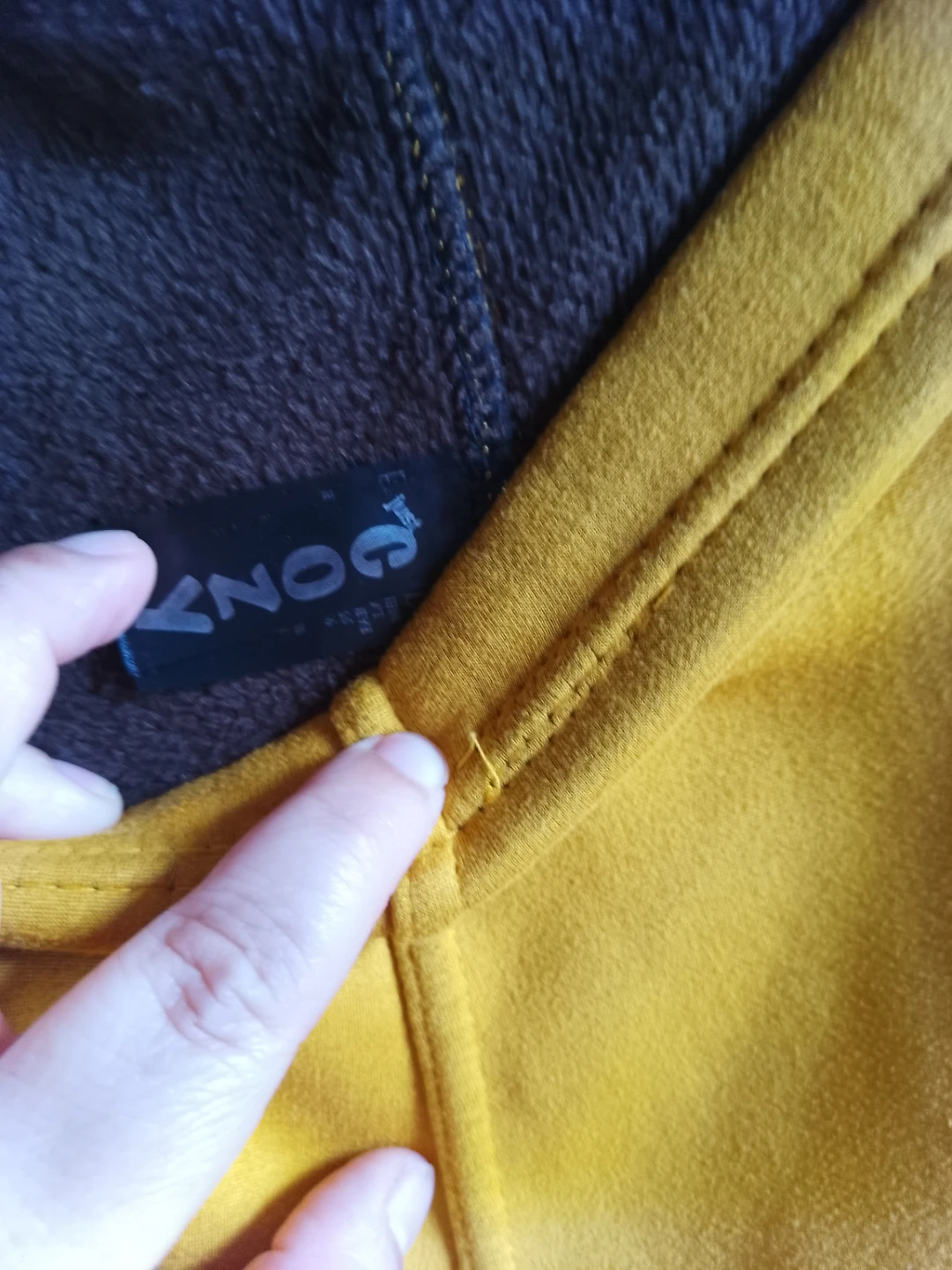 Kids’ Yellow Fleece Lined Leggings - Size S/P - photo 2
