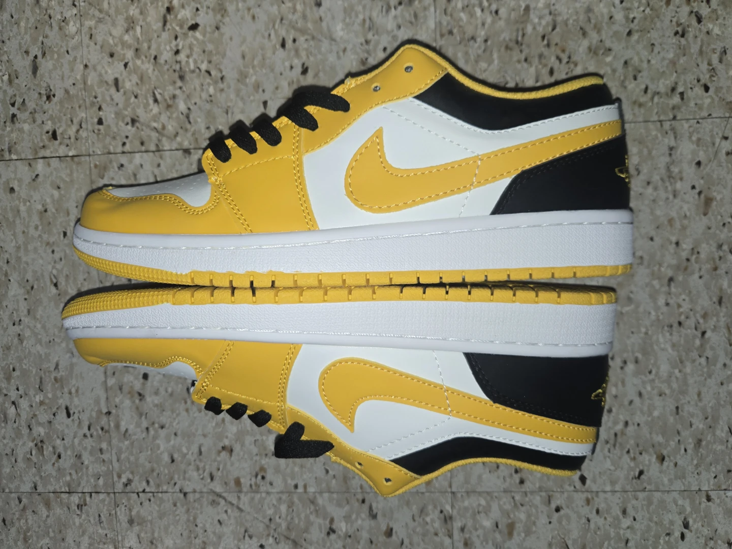 Air Jordan 1 Low Yellow White Black Sneakers