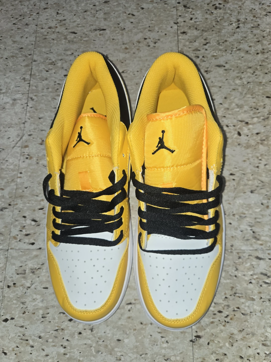 Air Jordan 1 Low Yellow White Black Sneakers - photo 5