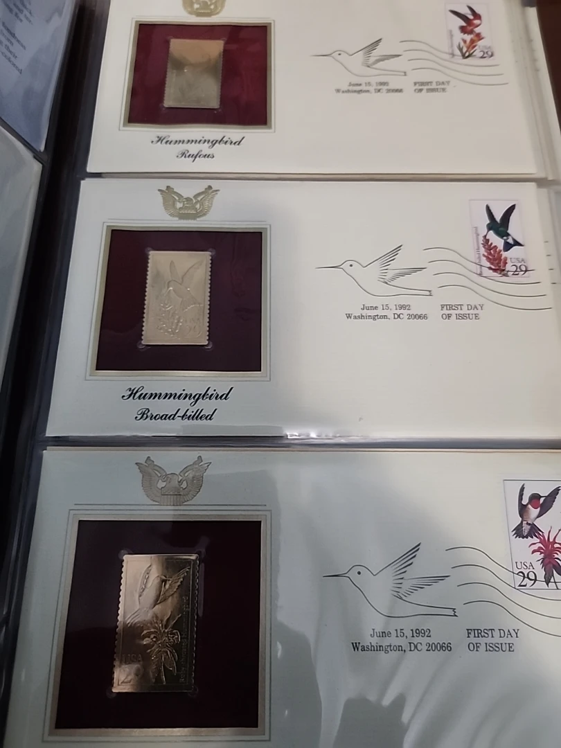 Collection of First Day Issue Gold Stamps
