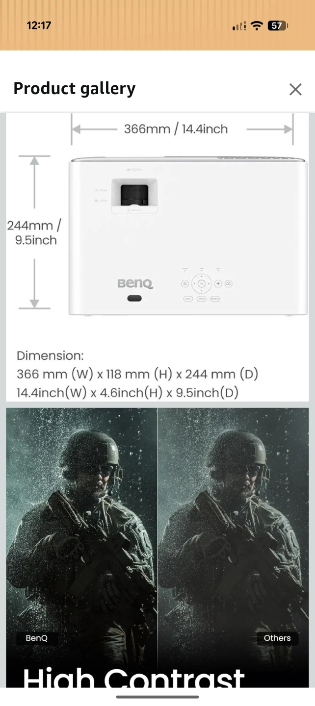 BenQ HT2060 1080p HDR Home Theater LED Projector - photo 3
